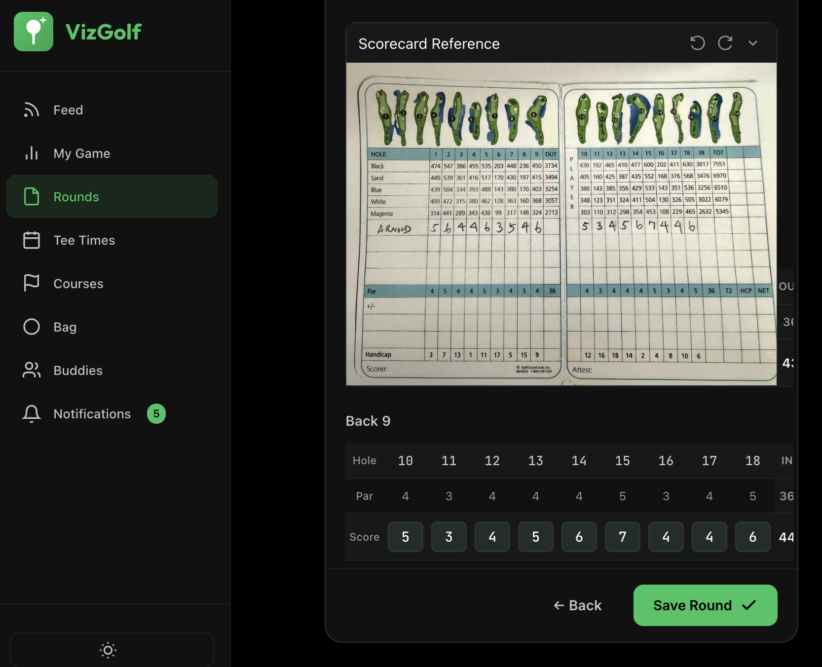 Scorecard UI